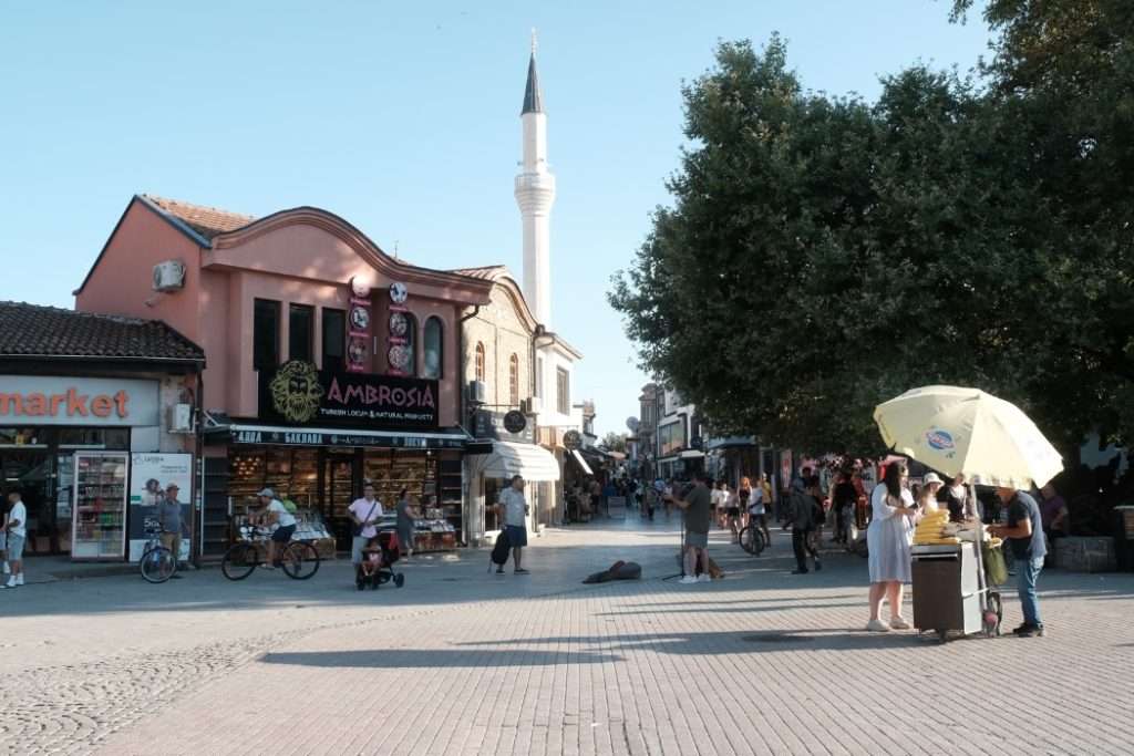 Einkaufsstraße in Ohrid